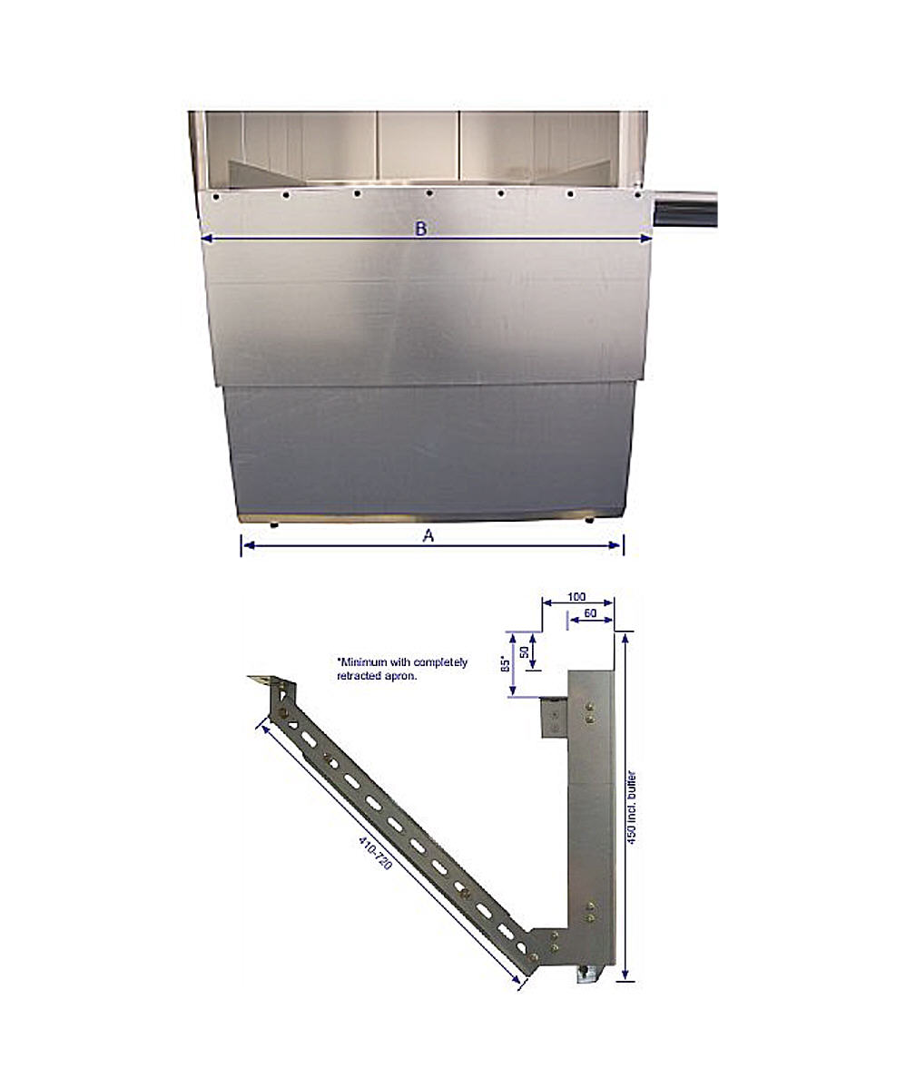 Two Part Telescopic Car Apron/ Toe Guard Elevator Equipment